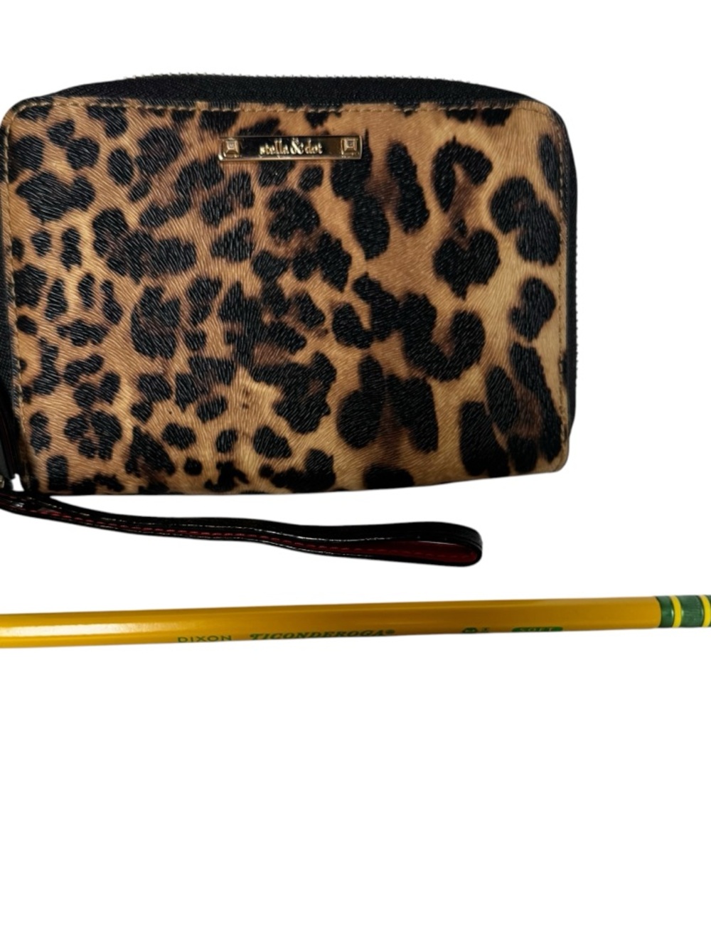 Stella & Dot Leopard Print Wristlet - Brown/Black - Picture 10 of 10